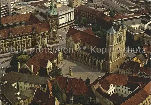 Braunschweig Fliegeraufnahme Burgplatz Rathaus Kat. Braunschweig