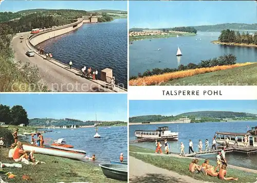 Poehl Vogtland Talsperre Stausee Badestrand Bootsanleger Kat. Poehl Vogtland