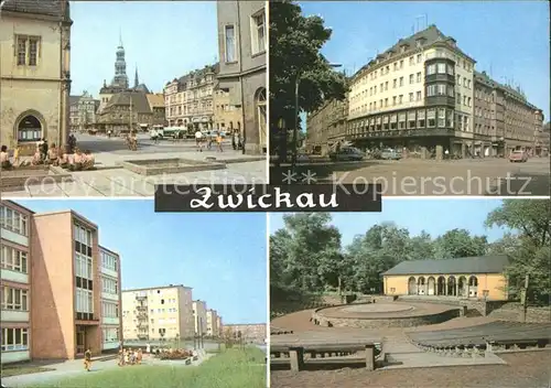 Zwickau Sachsen Markt Ringkaffee Stadtteil Eckersbach Freilichtbuehne Kat. Zwickau