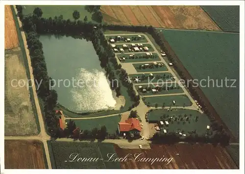 Eggelstetten Donau Lech Camping Badesee Fliegeraufnahme Kat. Oberndorf a.Lech