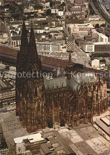 Koeln Rhein Dom Fliegeraufnahme Kat. Koeln