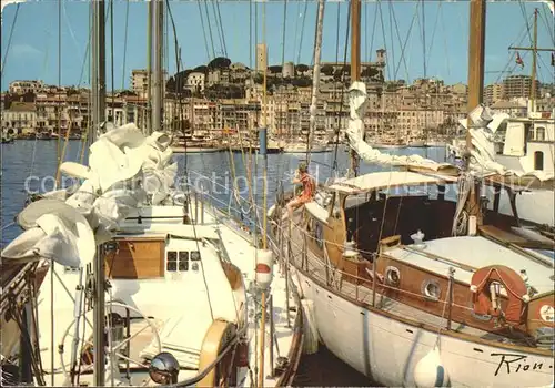 Cannes Alpes Maritimes Le Suquet Cote d Azur Segelboot Kat. Cannes