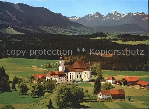 Steingaden Oberbayern Fliegeraufnahme Die Wies Wallfahrtskirche Kat. Steingaden