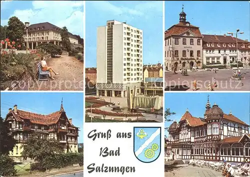 Bad Salzungen Kurhaus Markt Kindersanatorium Charlottenhall Gradierwerk Kat. Bad Salzungen