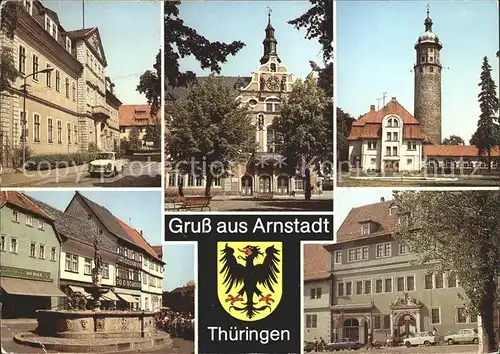 Arnstadt Ilm Museum Neues Palais Rathaus Neideckturm Hopfenbrunnen Haus zum Plamenbaum Kat. Arnstadt