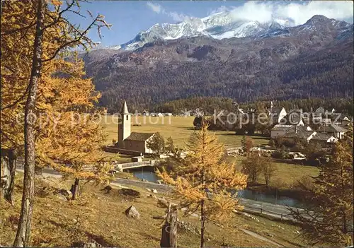 Sils Baselgia Teilansicht Kat. Sils Baselgia