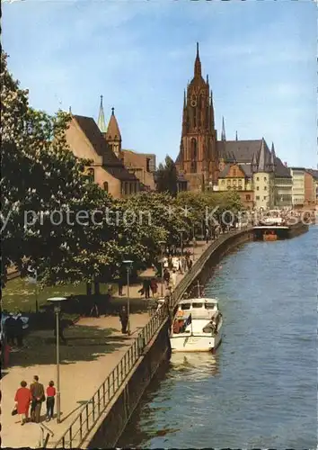 Frankfurt Main Mainpromenade Dom  Kat. Frankfurt am Main