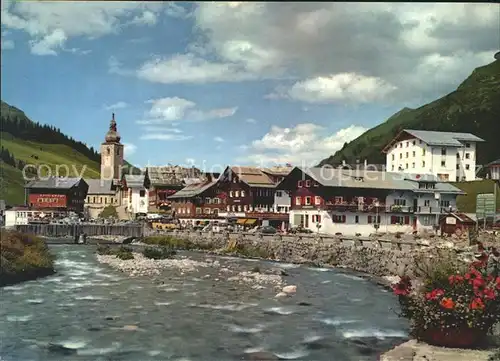 Lech Vorarlberg Teilansicht Hotel Kirche  Kat. Lech