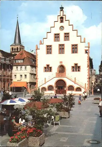 Karlstadt Main Marktpartie Rathaus  Kat. Karlstadt