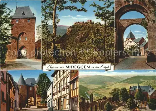 Nideggen Eifel Tor Schloss  Kat. Nideggen