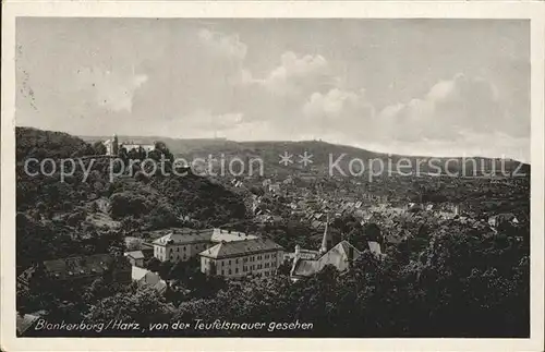 Blankenburg Harz Blick von der Teufelsmauer Kat. Blankenburg