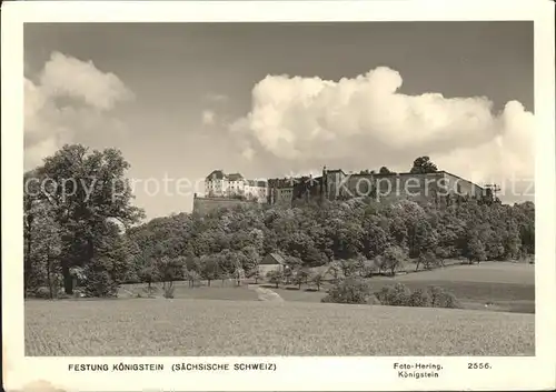 Koenigstein Saechsische Schweiz Festung Koenigstein Kat. Koenigstein Saechsische Schweiz