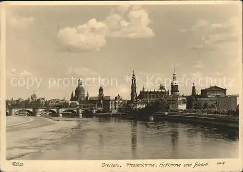 Dresden Frauenkirche Hofkirche Schloss Kat. Dresden Elbe