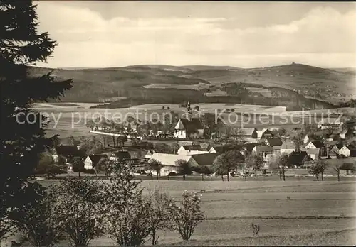 Caemmerswalde Panorama mit Kirche Kat. Neuhausen Erzgebirge