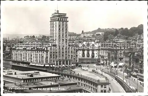 Lausanne VD Tour Bel Air et Grand Pont Kat. Lausanne