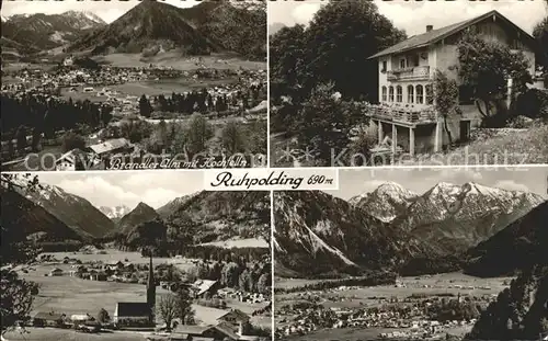 Ruhpolding Brandler Alm Panorama Kirche Kat. Ruhpolding