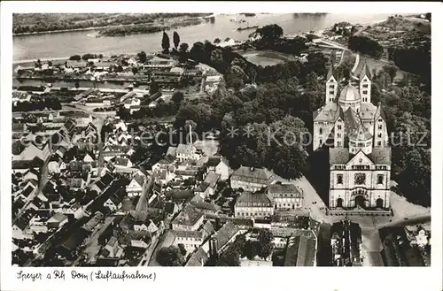 Speyer Rhein Fliegeraufnahme Dom Kat. Speyer