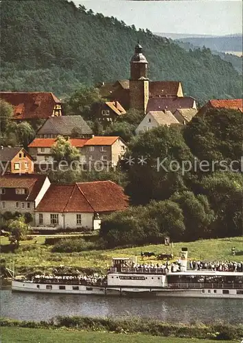 Lippoldsberg Dampfer Kirche Kat. Wahlsburg