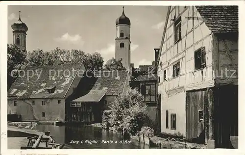 Isny Allgaeu Partie an der Ach Kat. Isny im Allgaeu