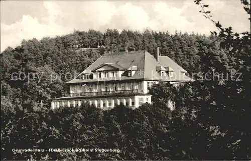 Gernrode Harz Erholungsheim Stubenberg Kat. Gernrode Harz