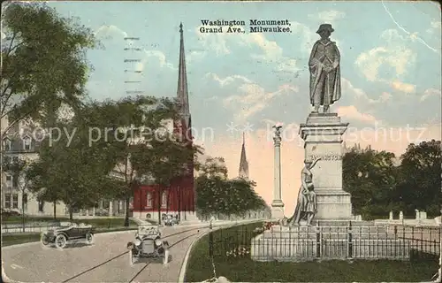 Milwaukee Wisconsin Washington Monument Grand Ave Kat. Milwaukee