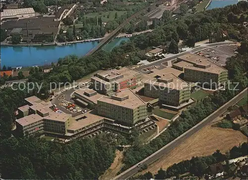 Kettwig Fliegeraufnahme Fachklinik Rhein Ruhr Kat. Essen