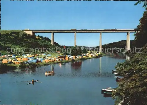 Limburg Lahn Autobahnbruecke Campingplatz  Kat. Limburg a.d. Lahn