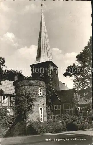 Bergedorf Hamburg Kirche und Hasseturm Kat. Hamburg