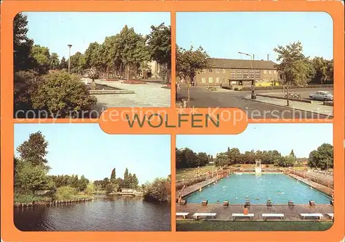 Wolfen Bitterfeld  Freibad Bahnhof Leipziger Strasse Fuhneaue Kat. Bitterfeld