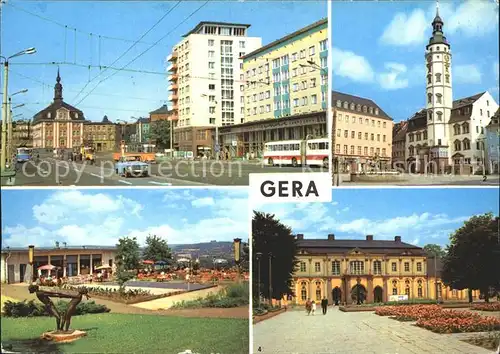 Gera Strasse der Republik Rathaus Orangerie Kat. Gera