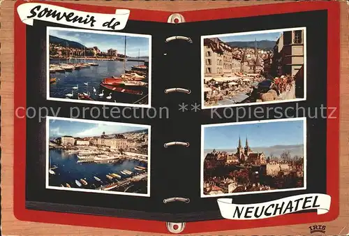 Neuchatel NE Markt Hafen Schloss  Kat. Neuchatel