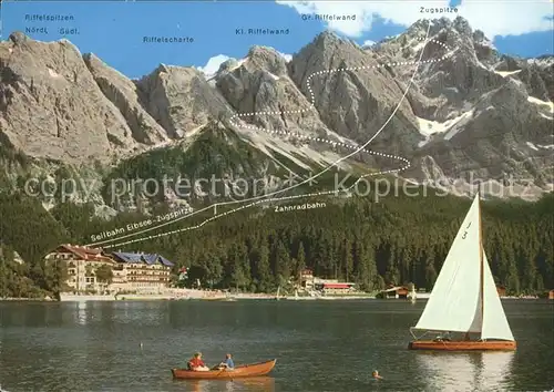 Garmisch Partenkirchen Eibsee Zugspitze Riffelscharte Kat. Garmisch Partenkirchen