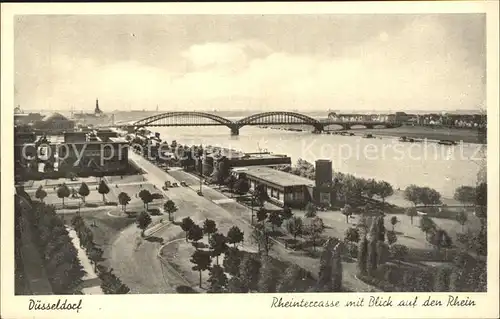 Duesseldorf Rheinterrassen mit Rheinblick Kat. Duesseldorf