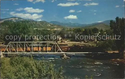 Durango Colorado Narrow Gauge Passenger Train Animas River Kat. Durango
