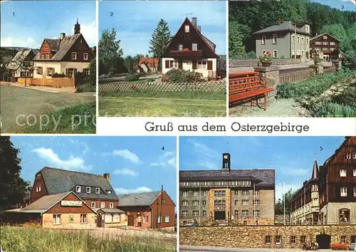 Geising Erzgebirge Bergstrasse Baerenburg HO Hotel Gaststaette Kipsdorf Altenberger Steige Altenberg Platz des Bergmanns Kat. Geising Osterzgebirge