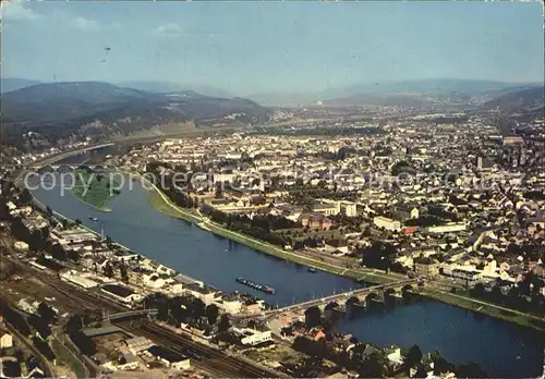 Trier Fliegeraufnahme Moselpartie Kat. Trier