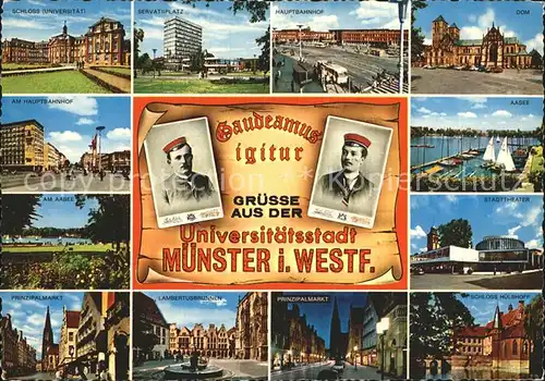 Muenster Westfalen Theater Dom Schloss Prinzipalmarkt Kat. Muenster