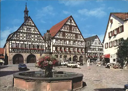 Dornstetten Wuerttemberg Dorfplatz Brunnen Kat. Dornstetten