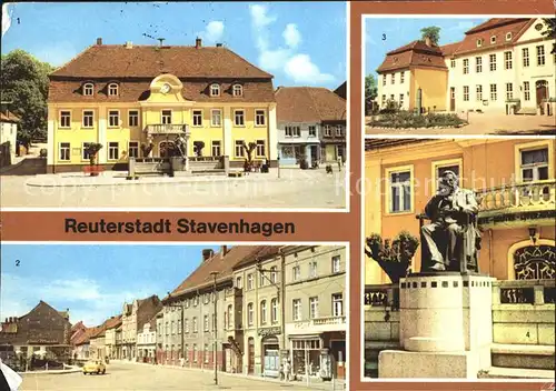 Stavenhagen Fritz Reuter  Literatur  Museum Markt Fritz Reuter  Denkmal Kat. Stavenhagen Reuterstadt