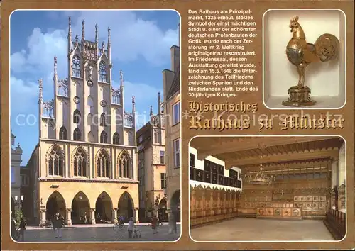 Muenster Westfalen Historisches Rathaus am Prinzipalmarkt Geschichte Kat. Muenster