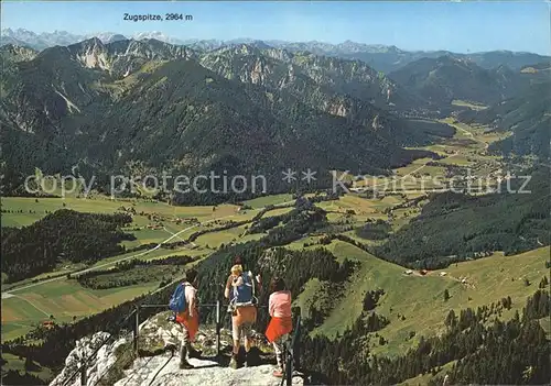 Wendelstein Berg Bergwandern Blick ueber Fischbachau Schlierseer Berge Zugspitze Huber Karte Nr 6263 Kat. Bayrischzell