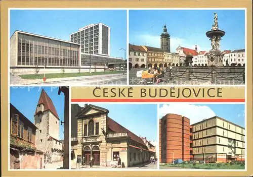 Ceske Budejovice Teilansichten Brunnen Kat. Budweis Ceske Budejovice