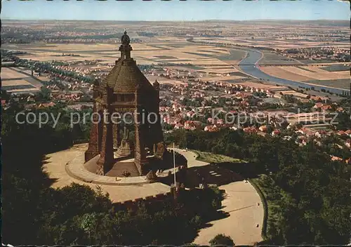 Porta Westfalica Kaiser Wilhelm Denkmal Fliegeraufnahme Kat. Porta Westfalica