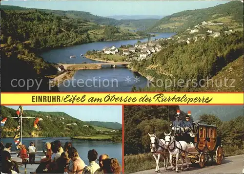 Einruhr Obersee der Rurtalsperre Postkutsche Kat. Simmerath