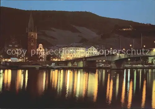 Bernkastel Kues Brueckenpartie bei Nacht Kat. Bernkastel Kues