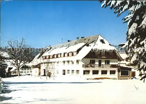 Bernau Schwarzwald Gasthof Pension Roessle Kat. Bernau im Schwarzwald