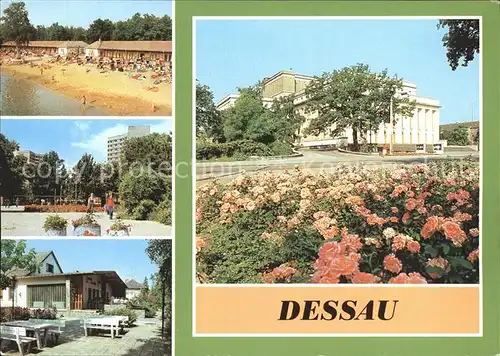 Dessau Rosslau Strandbad Adria Gaststaette Jaegerklause Landestheater Kat. Dessau Rosslau