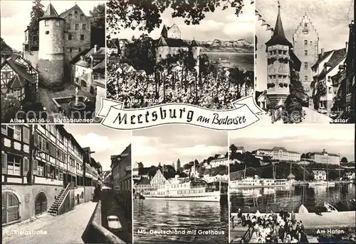 Meersburg Bodensee Altes Schloss Baerenbrunnen Obertor  Kat. Meersburg