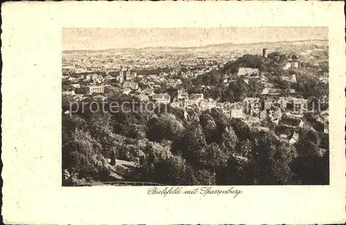 Bielefeld Panorama mit Sparrenburg Kupfertiefdruck Buetten Kat. Bielefeld