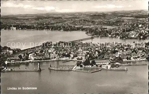 Lindau Bodensee Fliegeraufnahme Kat. Lindau (Bodensee)